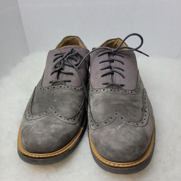 Cole Haan Great Jones Wingtip Oxford Dark Gull Grey C12153 Shoes Size 13 - Picture 2 of 11